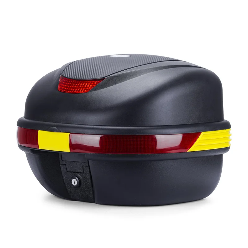 

ZHC508 Motorcycle Tailstock Large Oval Painted Trunk Multifunctional Storage Box with Quick Removal and Multi Color Options