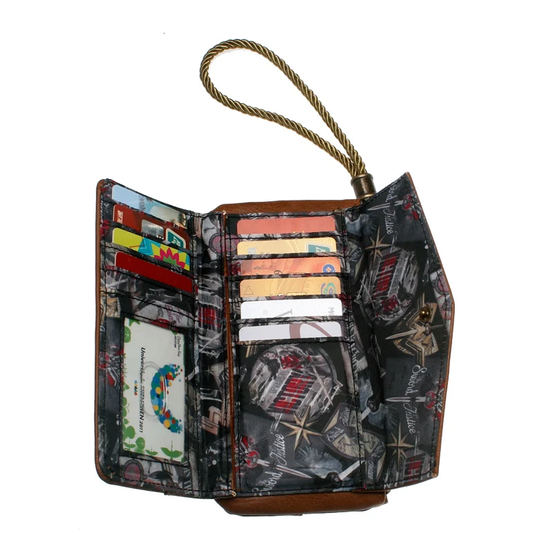 High quality fashionable embossed willow nail women's wallet, large capacity women's card holder 6