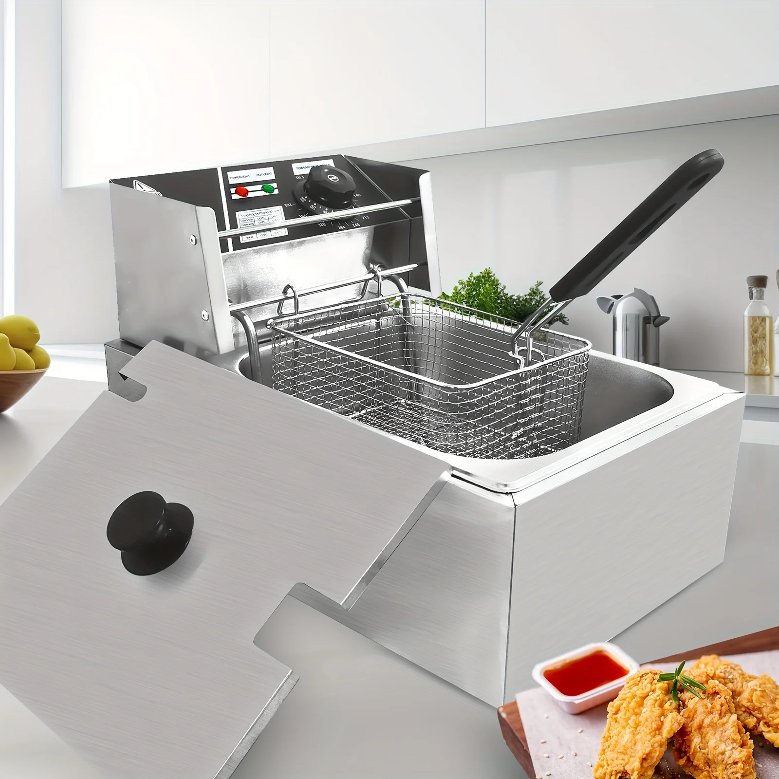 for fryer Electric Deep Fryer stainless steel baskets Countertop with Removable Tank and fryer stainless steel countertop 220v 2