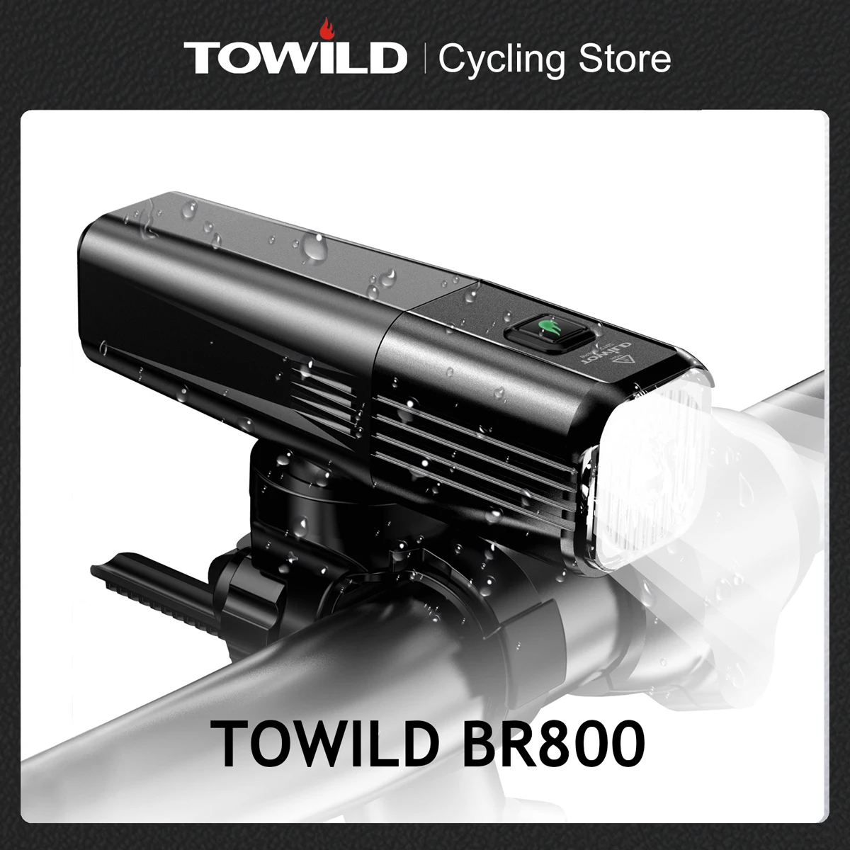 TOWILD BR800 Bike Light with Tail Light USB Rechargeable LED MTB Front Lamp Headlight Aluminum Flashlight Bicycle Light solar charging bicycle light 3 modes led road mountain bike front light waterproof bicycle light usb rechargeable headlight bell