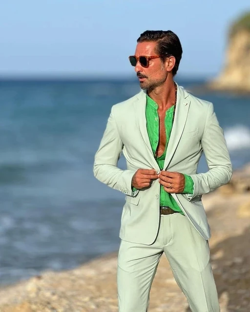 Forest Green Tuxedo Blazer Suit – Tumuh