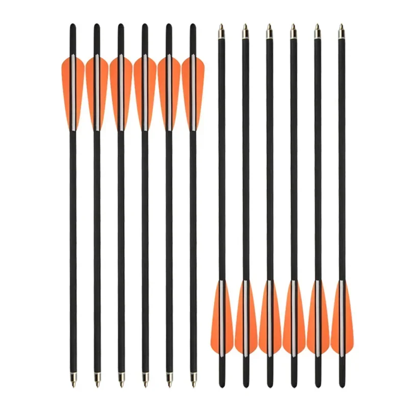 Archery Arrows 12pcs Archery Carbon Arrow 16/17/18/20/22inch Crossbow Bolts Diameter 8.8mm Arrows For Outdoor Hunting Shooting Accessories