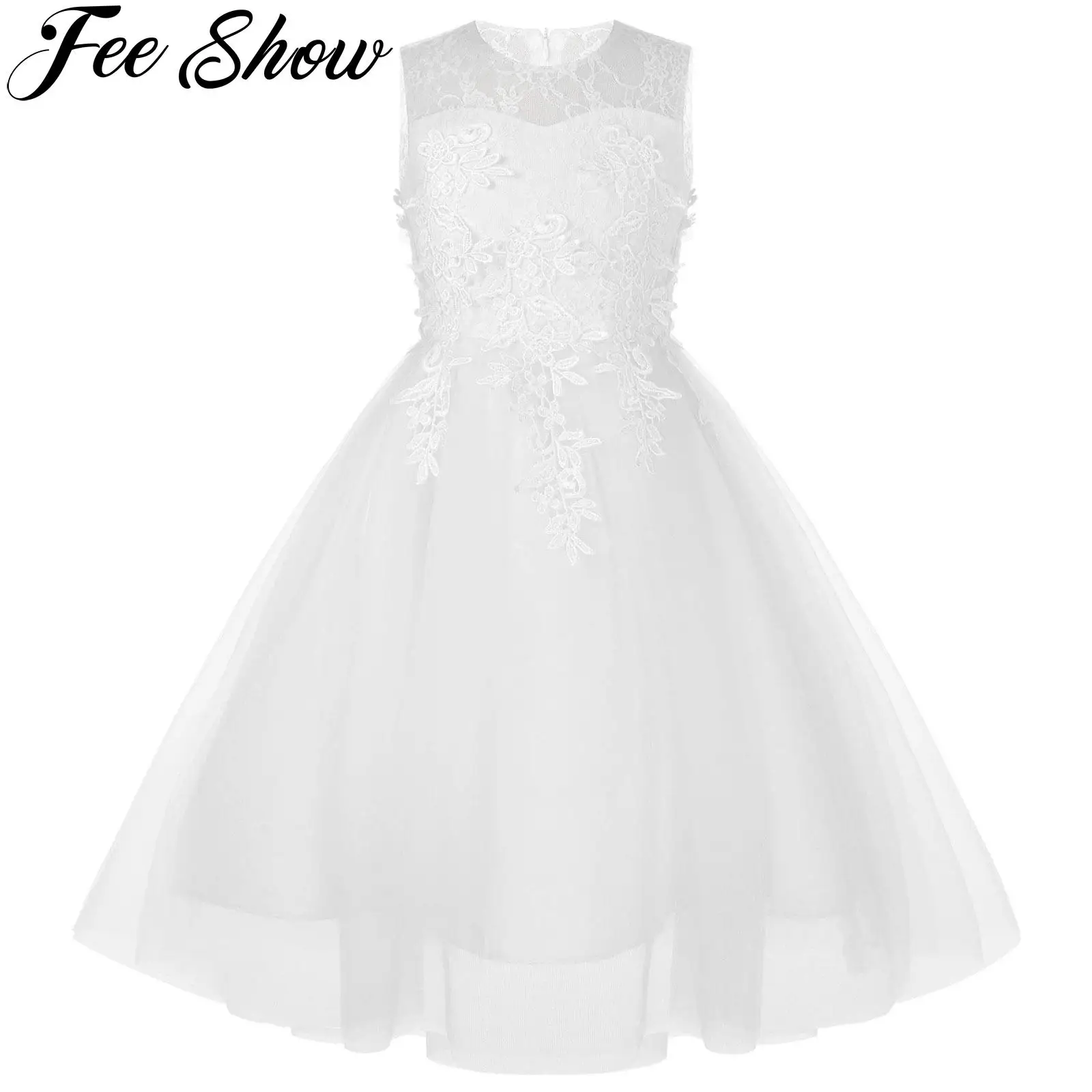 Elegant Princess Party Girl Dress Princess Communion Dress Girl