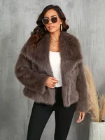 ZADORIN Fashion Oversized Turn Down Collar Fluffy Faux Fur Coat Women Vintage Faux Fur Jacket Coats Winter Clothes Women 2024 2