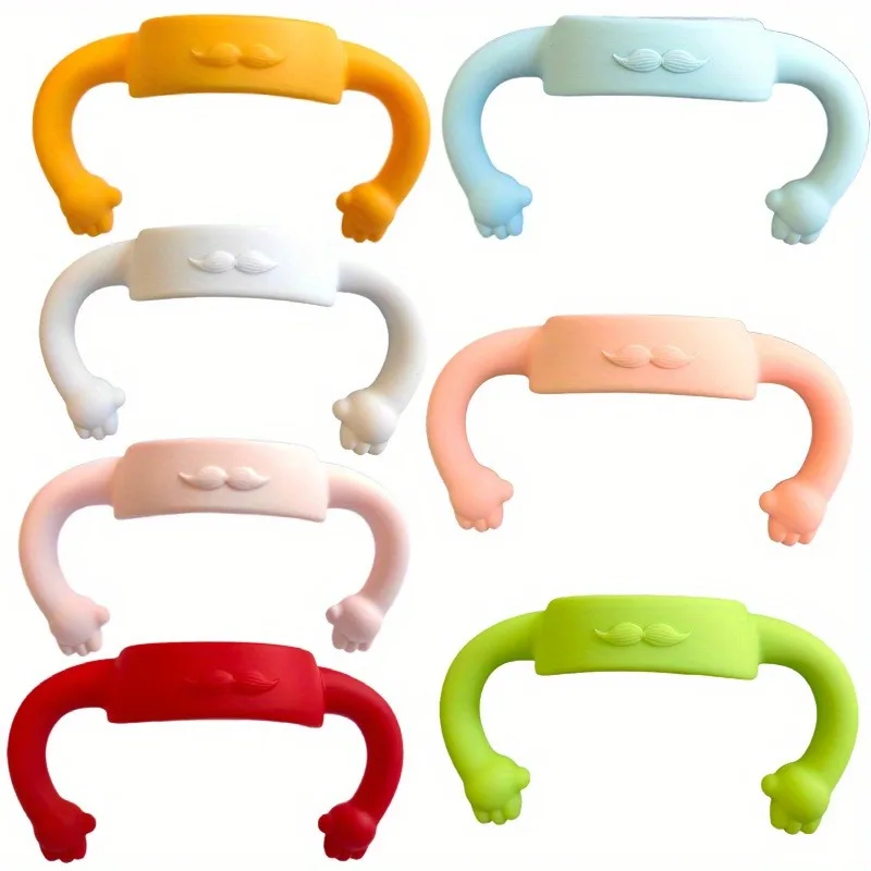 Baby Silicone Bottle Handles Natural Baby Bottle Handle Wide Neck Feeding Handle Easy Carry Lightweight
