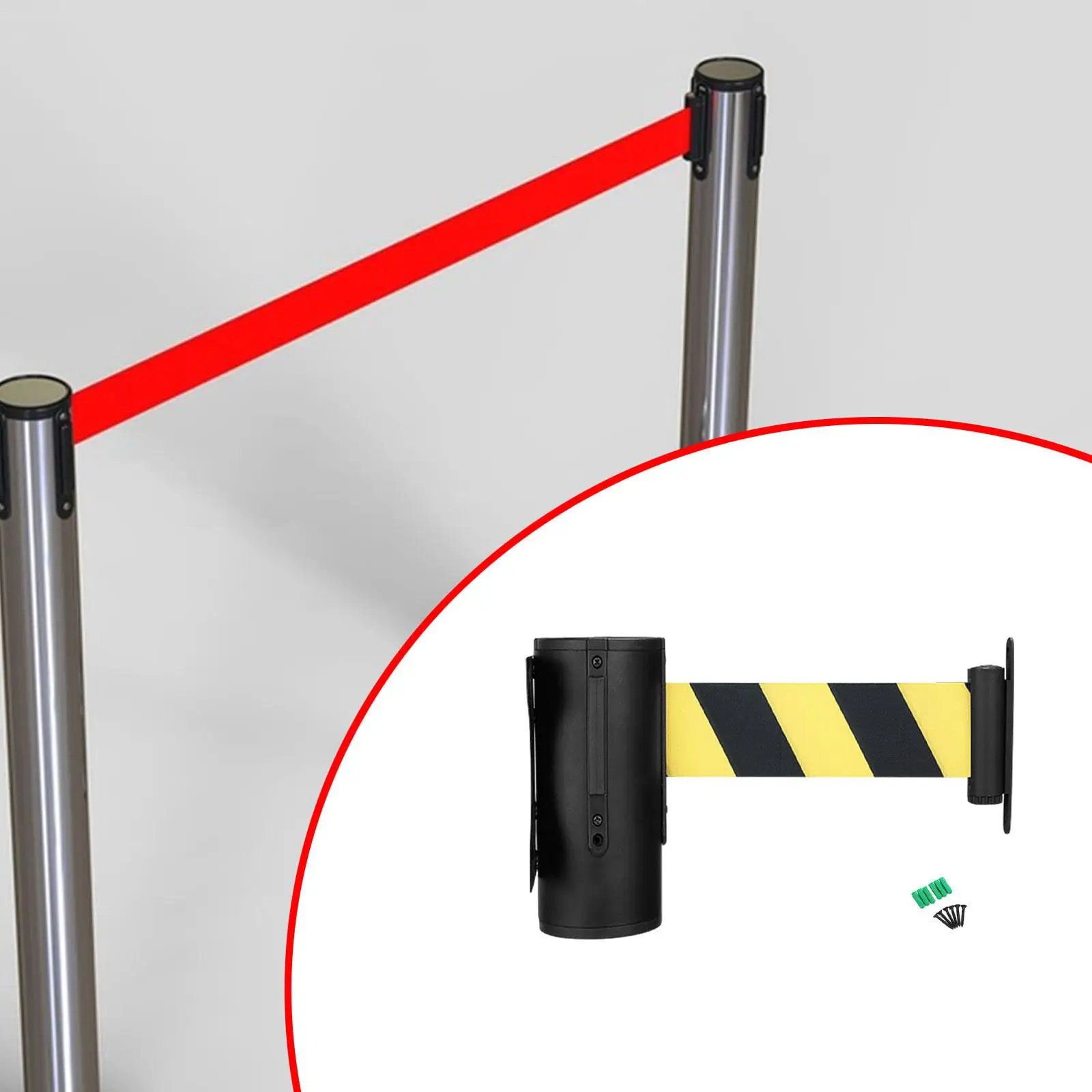 Wall Mounted Retractable Belt Barrier Queue Line Divider Wall Control Barrier for Hotel Store