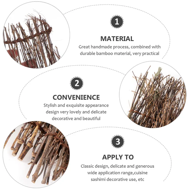 Természetes Lila Bambusz Kerítés Mikro Bonsai Díszítés Miniatűr Szőtt Szőnyeg Dísz Táj Tájkép Mini Kialakítás - Image 3