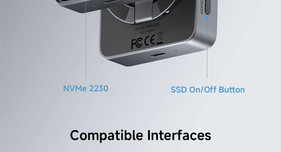 Hagibis Magnetic Stand USB-C Hub with M.2 SSD CMC10