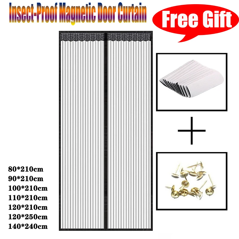 Magnetic Mosquito Nets for Doors Diamond Mesh Door Curtain Automatic Closing Fly Net Can Be Customized Magnetic Mosquito Net