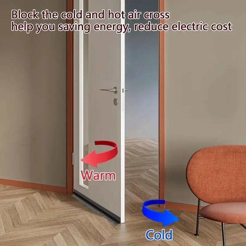 Door Seal Strip Rubber Door Sweep Reduce Noise Breeze Blocker Insect Proof Dust Proof Sound Seal
