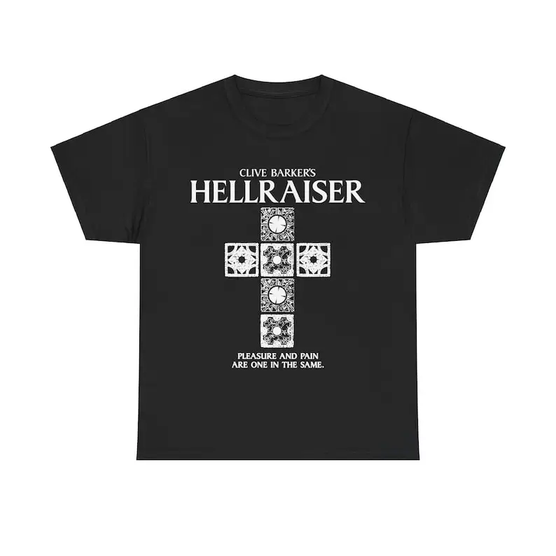 

Винтажная Футболка Clive Barkers «Hellraiser», «удовольствие и боль находятся в том же»-Винтажная футболка из фильма ужасов