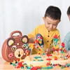 Children Electric Drill Toolbox Driller Games Tool Toy for Boys 4-6 Years Old Montessori Screw Puzzle Kid Pretend Play Toys Gift 2