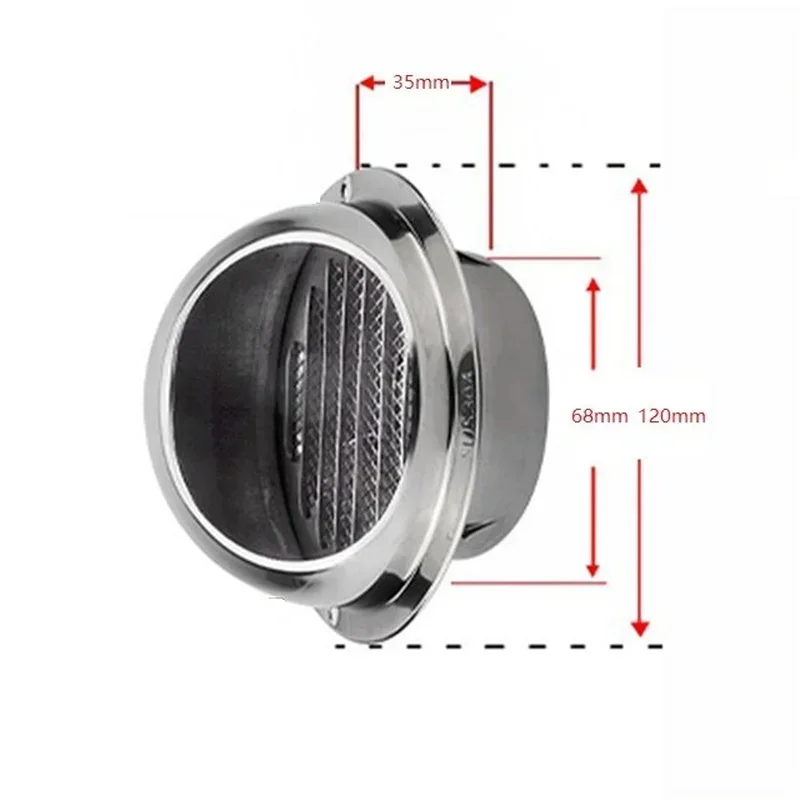 Stainless Steel Wall Ceiling Air Vent Ducting Ventilation Exhaust Grille Cover air vent grille ventilation grille air vent cover ducting ventilation cover Outlet Heating Cooling & Vents Cap Waterproof