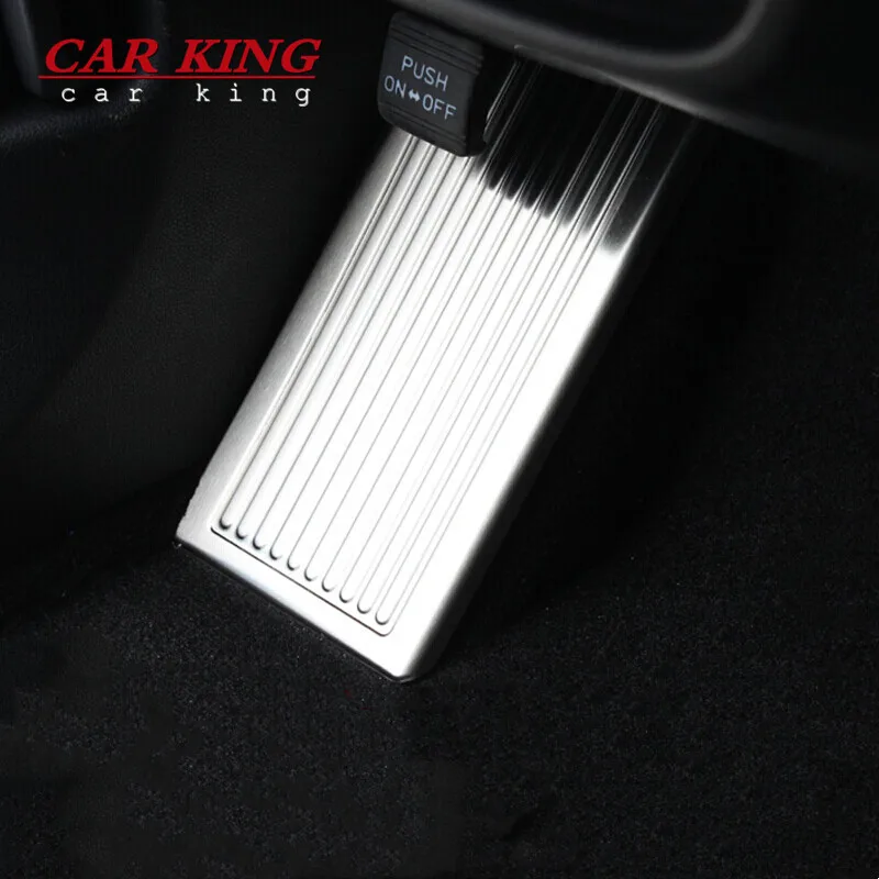 StainlessSteelCarLeftFootRestPedalPlateCoverNonSlipPad