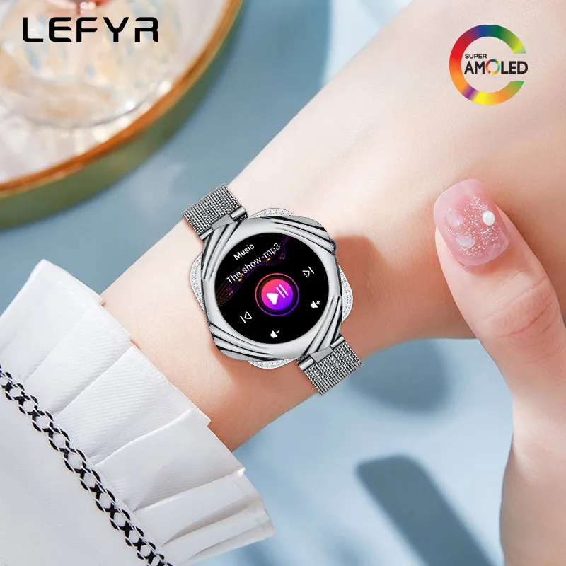 Smart Watch Women Girls Milanese LEFYR AW5 Smartwatch Fitness