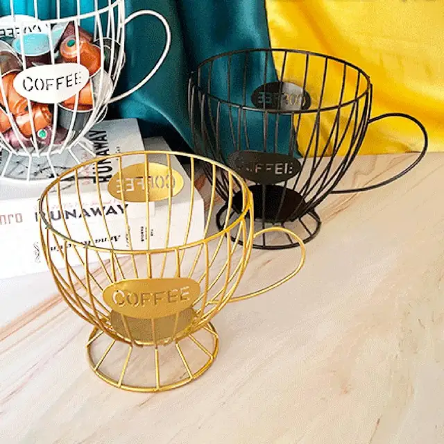 Kávé Hüvelyek Szervező Tároló Kosarak Üreges Vas K -Kupa Tartó Kapszula Sundries Doboz - Image 2