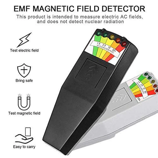 K2 Kii Emf Détecteur de champ magnétique Champ électromagnétique Emf Gauss  Mètre Ghost Hunting Detector Portable 5 Led Gauss Meter