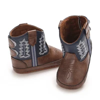 Fashionable and popular baby shoes Western denim midsole boots autumn and winter warm and anti slip casual walking shoes 0-18M 4