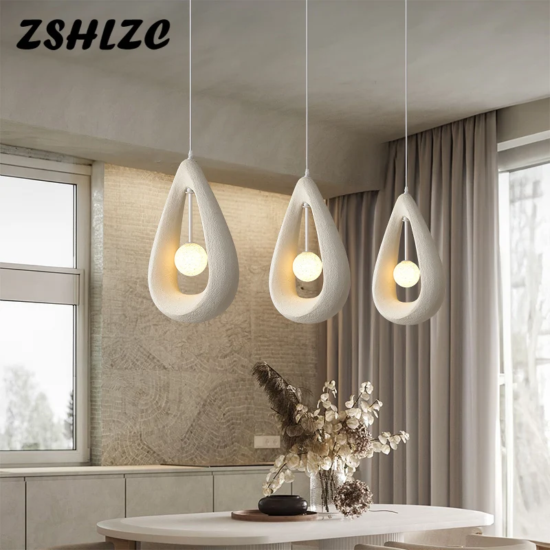 

Nordic Wabi Sabi G9 Led Pendant Lights Chandelier Dining Room Bar Table Restaurant Pendant Lamp Home Decor Loft Hanging Lighting