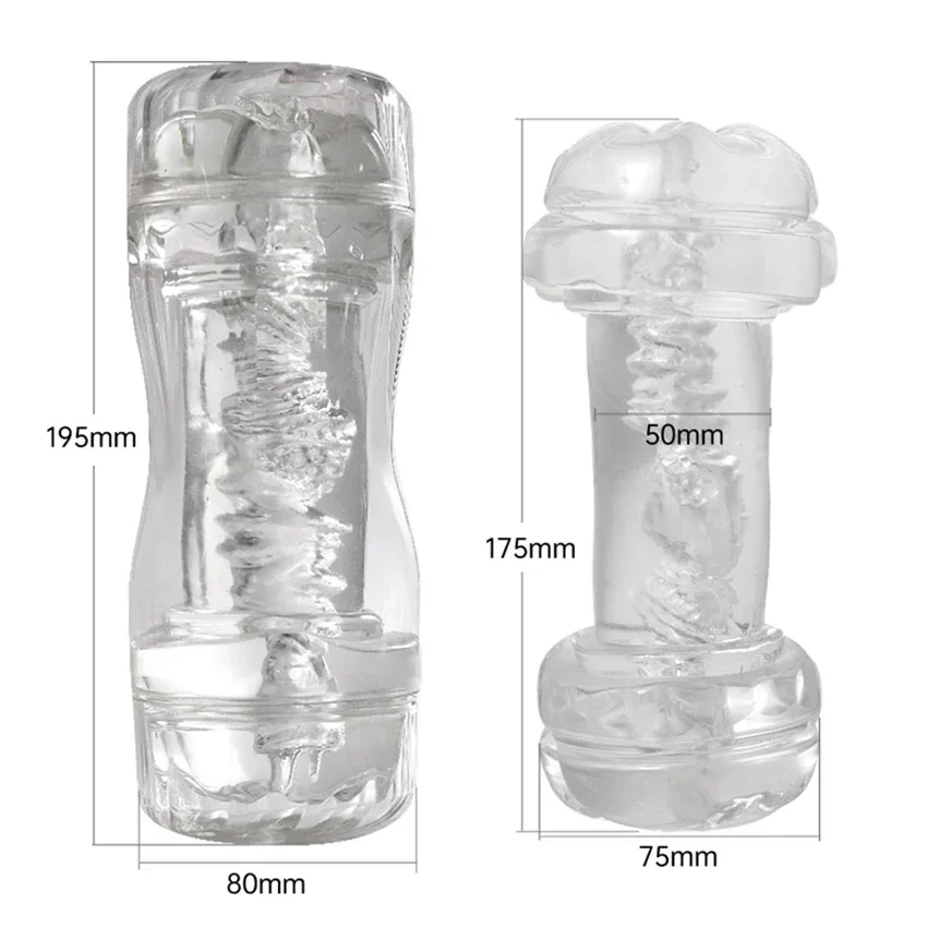 Male masturbator Cup Soft Pussy Sex Toys Transparent Vagina Adult Endurance Exercise Sex Products Vacuum Pocket Cup for Men 18