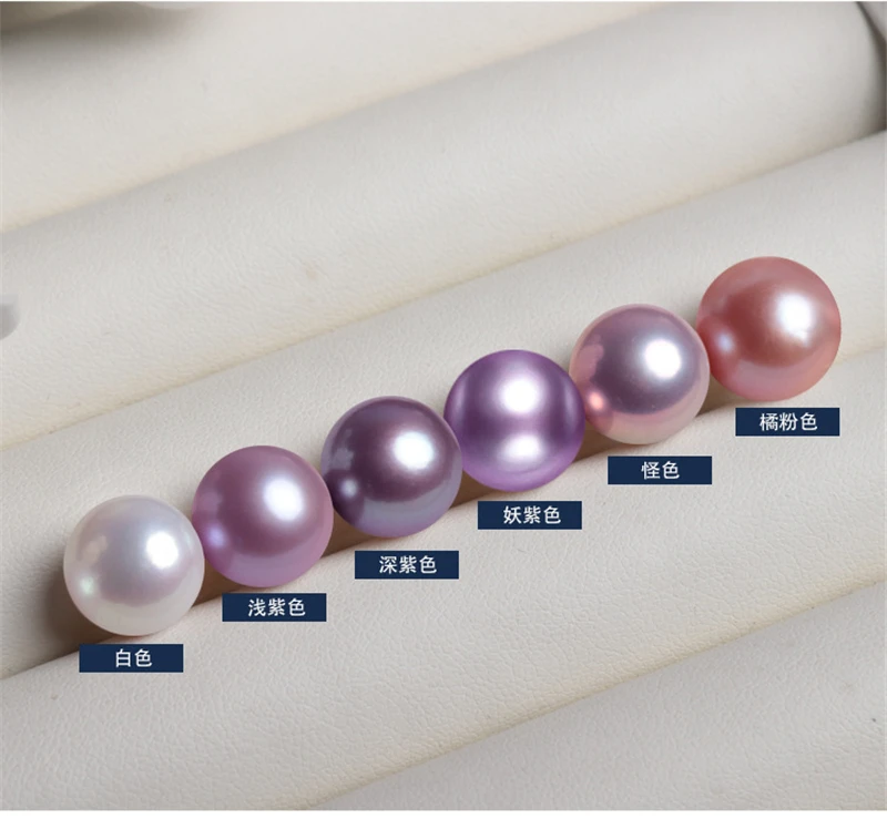 7-8mm Gray Freshwater Round Pearls Beads High Quality Blue Natural