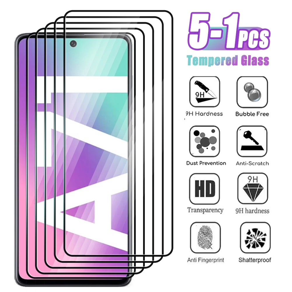 Full Cover Tempered Glass Protective Screen Protector Film (5-Pack)