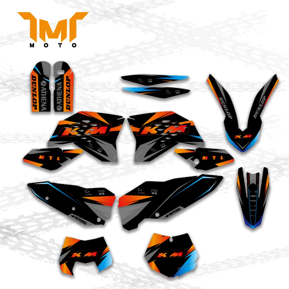 

TMT Custom Number Graphics Background Decals Stickers For KTM EXC EXC-F XCF XC-F 2008-2011 SX-F SX SXF 2007 - 2010