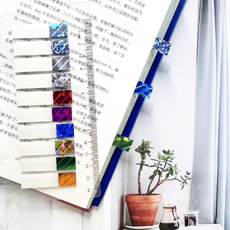KindFuny 160/200 Sheets Transparent Sticky Notes Self-Adhesive BookMarkers Annotation for Reading Book Clear Tabs Stationery 4