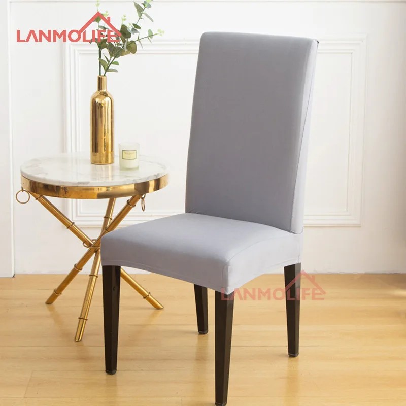 Solid Color Spandex Chair Cover For European American Home Dining Chair Slipcover Home Decoration Dustproof Cover chair cover