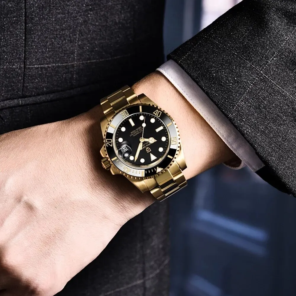 Mechanical Watch PAGANI Design Stainless Steel 100m Waterproof Watch Relogio Masculino Men Luxury Automatic Wrist