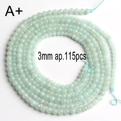 Blue Amazonite Natural Stone Beads - Variety Pack for Jewelry Making and DIY Accessories (Type5 - 3mm AA round)