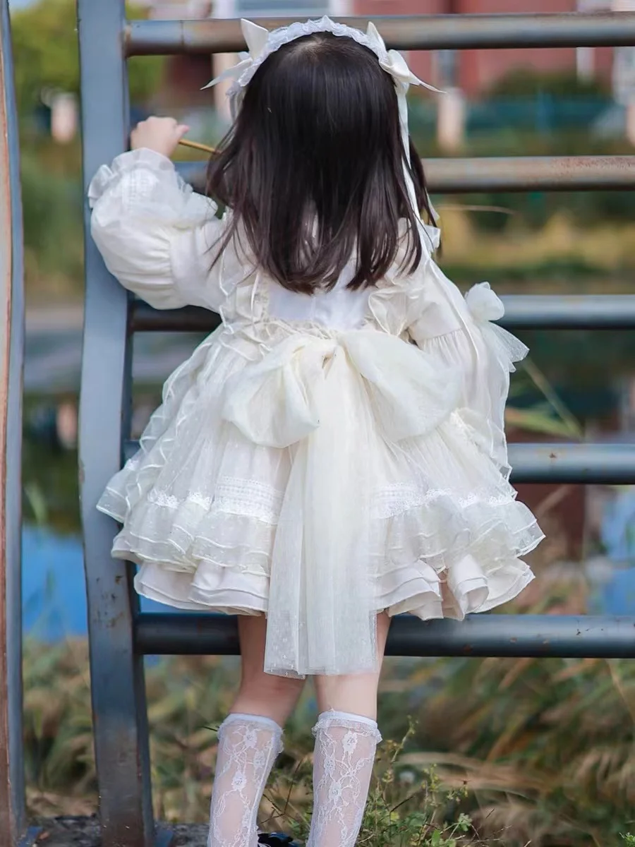 Children's Spanish Princess Dress Lolita Dress First Birthday Flower Girl Dresses for Girls Eid