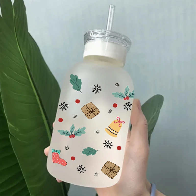 UV DTF Transfers Stickers 16oz Cup Wraps New Year Merry Christmas Printed for DIY Glass Ceramic Metal Leather Etc. D6352 dtf transfer sticker