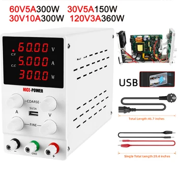 30V 10A 60V 5A DC Lab แหล่งจ่ายไฟปรับห้องปฏิบัติการแรงดันไฟฟ้า Stabilizer Switching Bench แหล่ง 220 V/110 V 1