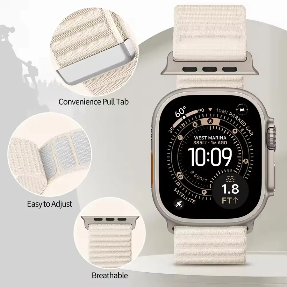 Premium Nylon Loop Strap for Apple Watch - Comfortable and Durable Watchband
