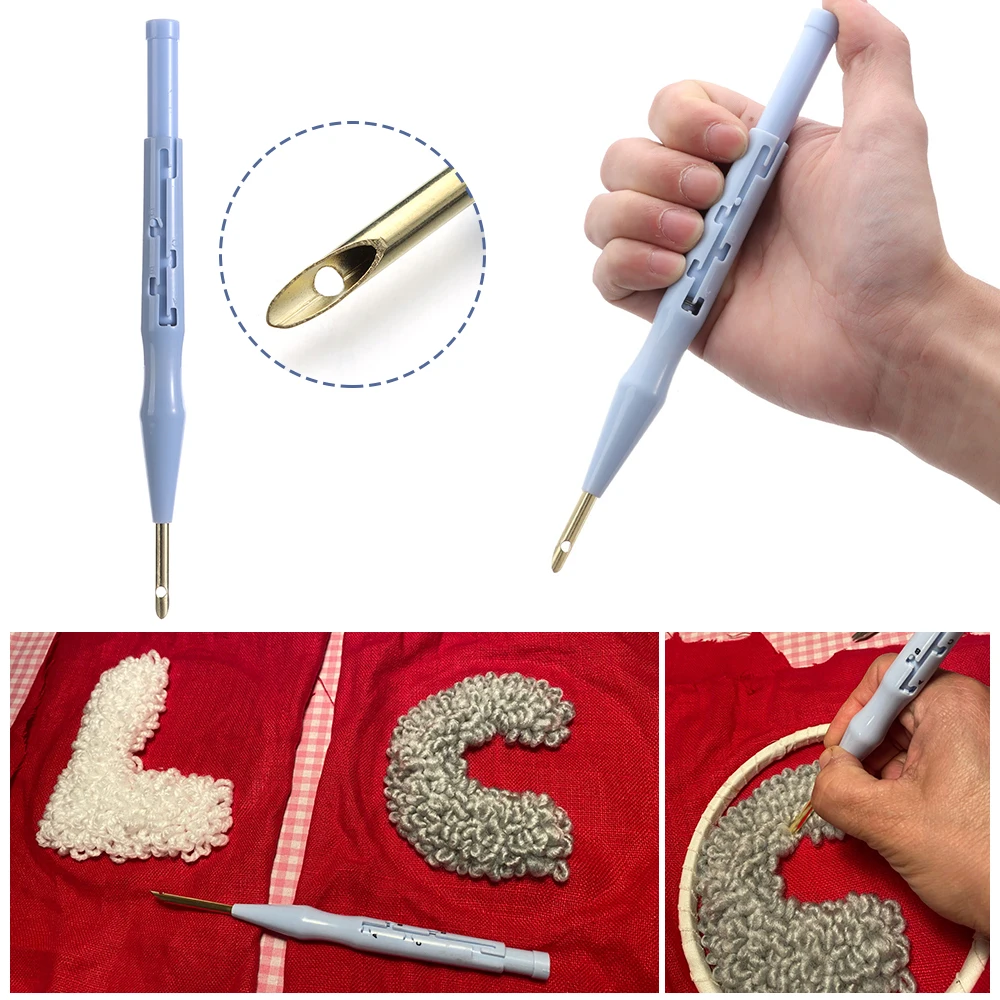 MIUSIE DIY Embroidery Pen Set Knitting Sewing Tool Kit Punch Needle  Stitching 1.3 mm 1.6mm