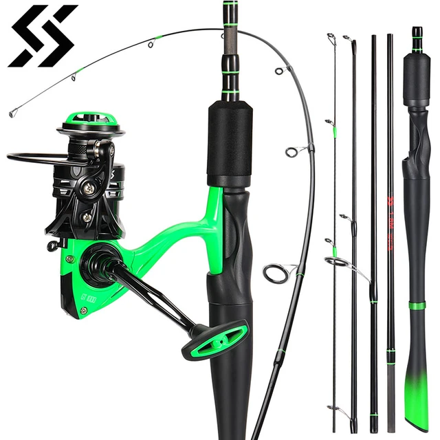 Sougayilang Fishing Rods and Reels Set 5.2:1 Gear Ratio Reels and 1.8-2.1m  5kg Max Drag Fishing Rod for Freshwater Bass Fishing - AliExpress