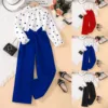 Children's Clothes Spring Love Printed Long Sleeve Little Girl Clothes Kids Korean Style Suit Layettes For Newborns 1