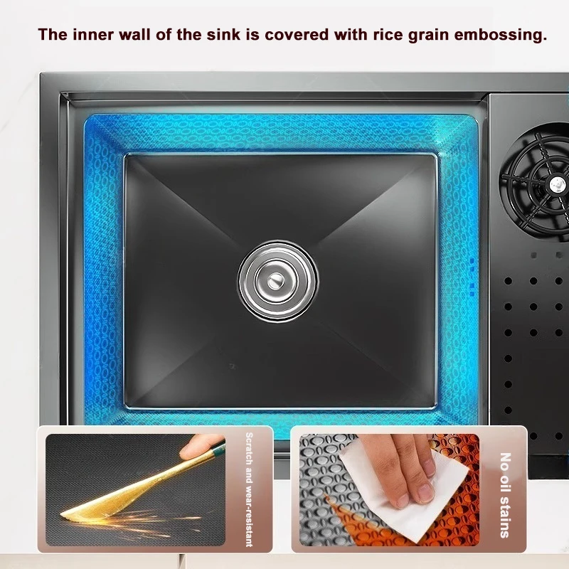 Stainless Steel Kitchen Sink Small Single Solt Mini Cup Washers Hidden Apartment Balcony Bar Multifunctional Basin