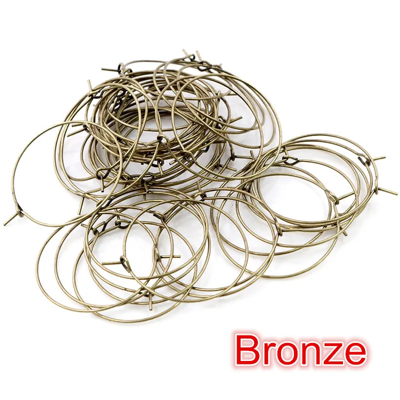 20 Cerchi Portafili In Acciaio Inox Per Orecchini Fai Da Te – French Earwire Grandi