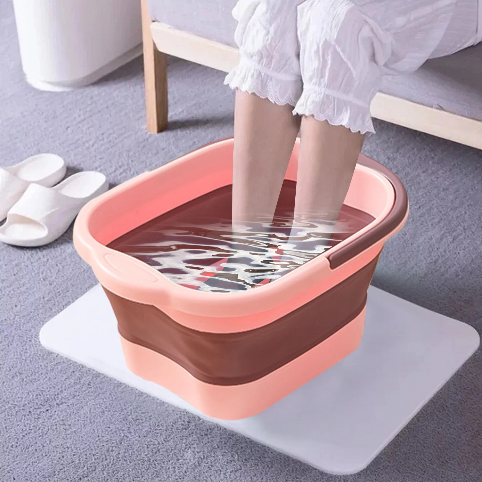 Foot Soaking Bath Basin Tub Basin Tools Foot Spa Foldable Footbath Tub Pedicure Spa For Feet Stress Relief Foldable