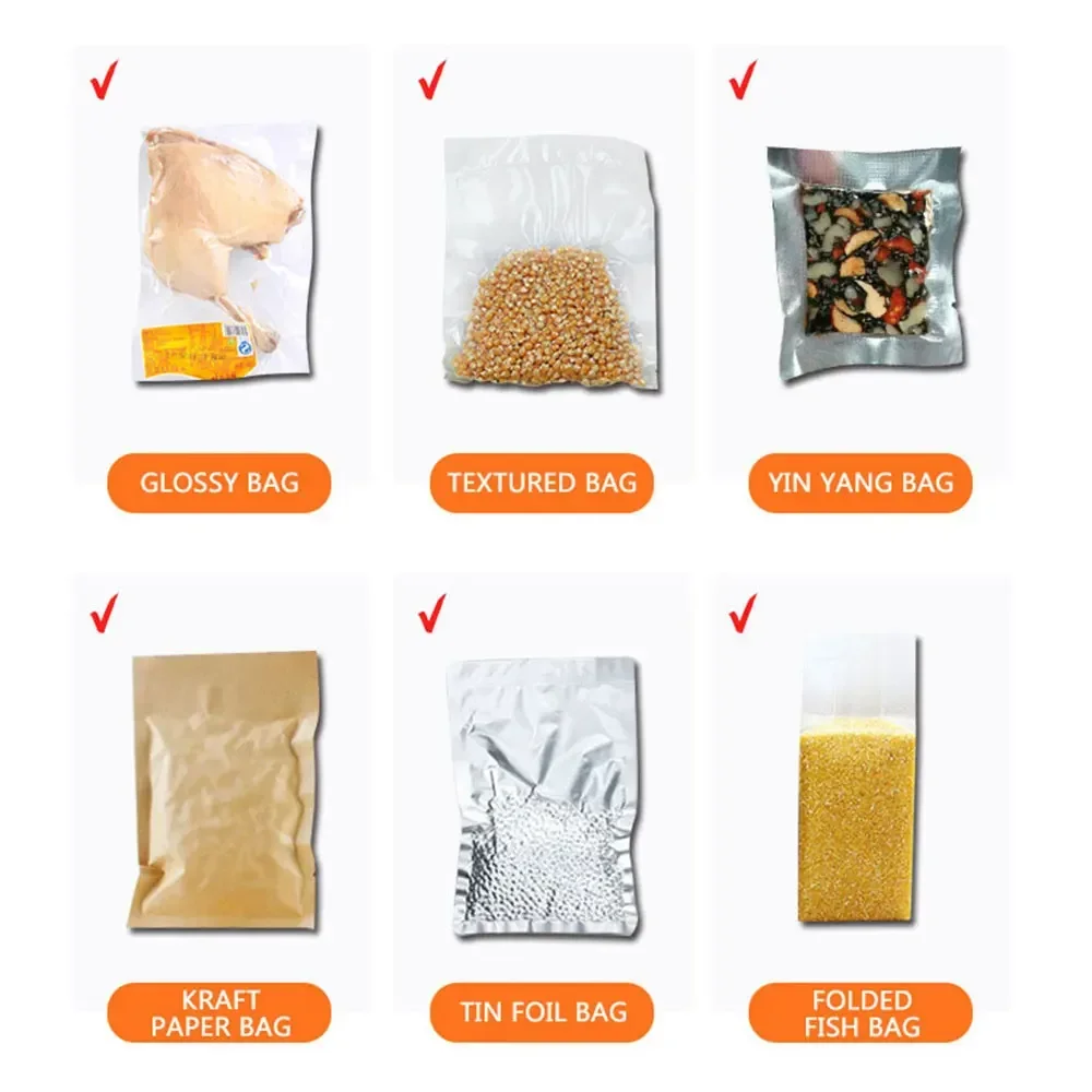 Automatic Vacuum Sealer Machine Food Vacuum Packaging Machine Wet and Dry Dual-purpose Fresh-keeping Plastic Bag Sealer 6