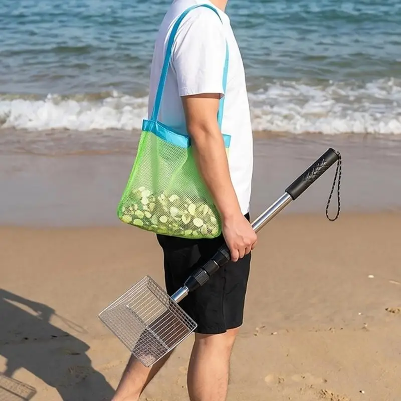 상어 이빨 Sifter 국자 해변 모래 Sifter 쉘 가방과 바다 쉘 스쿠퍼 껍질을 따기위한 모래 해변 장난감 A2UB