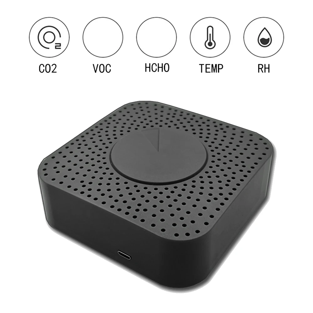 Tuya Zigbee Smart Air Quality Monitor CO2 Meter Carbon Dioxide Detector Voc Formaldehyde Auto Alarm Vogue
