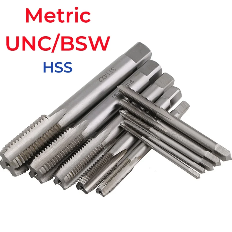 미터법/UNC/BSW HSS 기계 나사탭 플러그 탭 드릴 비트 금속판 스테인리..