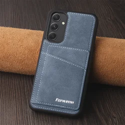 Luxury Leather Smartphone Case Cover for A34 5G (Blue)