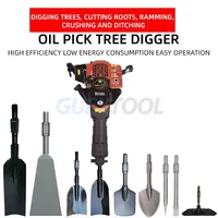 Manual Pull Back Tree Digging Machine Seedling Machine Small Soil Excavator Trenching Machine Gasoline Pickaxe Ground Drill 1