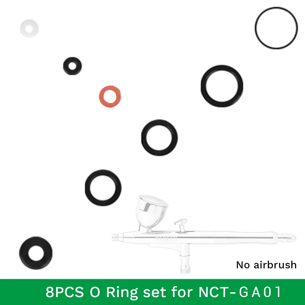 60-Piece Airbrush Sealing Ring Set – Rubber O-Ring Replacement For AC084 Side Pot