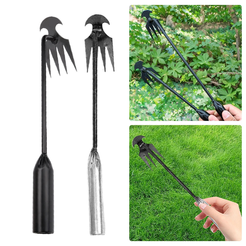 Garden Weeding Tool Weed Extractor Removal Agricultural Bonsai Tool Supplies Horticulture 4 Teeth Manual Weeder Garden Shovel 4