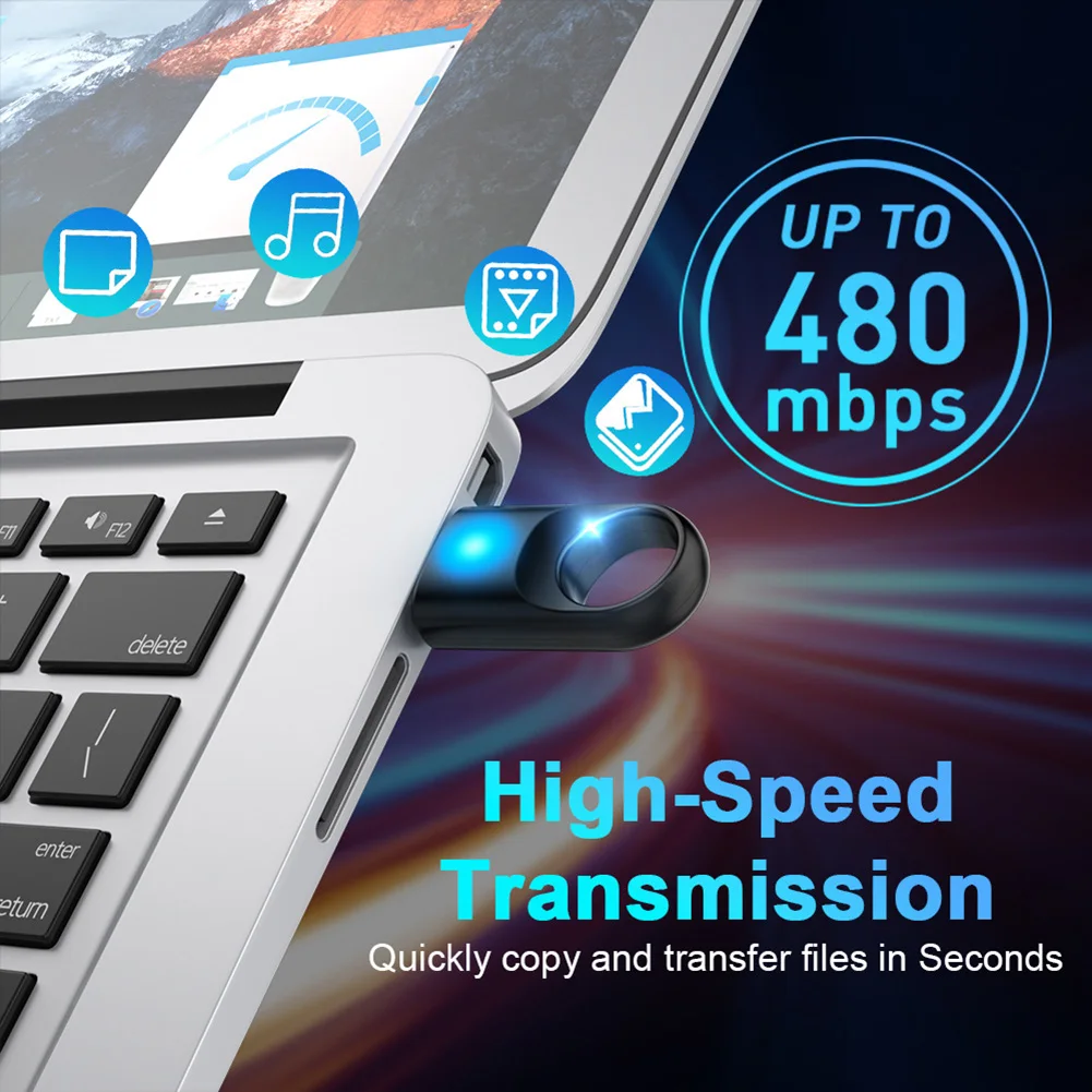 미니 USB 3.0 메모리 카드 리더 어댑터, 휴대용 고속 TF 카드 메모리 카드 리더, TF SD PC 노트북 데스크탑 컴퓨터용